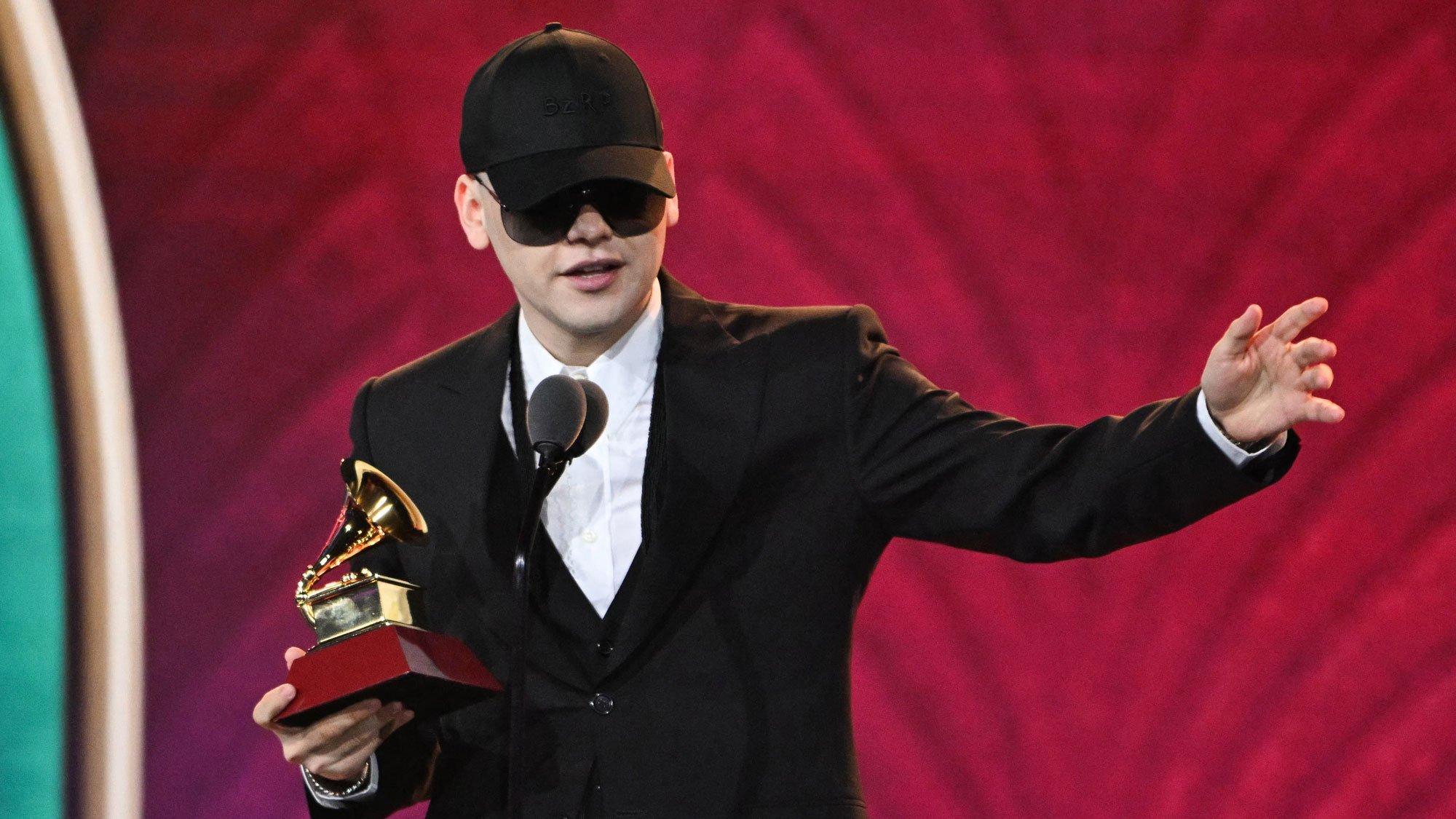 Bizarrap accepts the award for Best Latin Electronic Music Performance at the 2024 Latin GRAMMYs