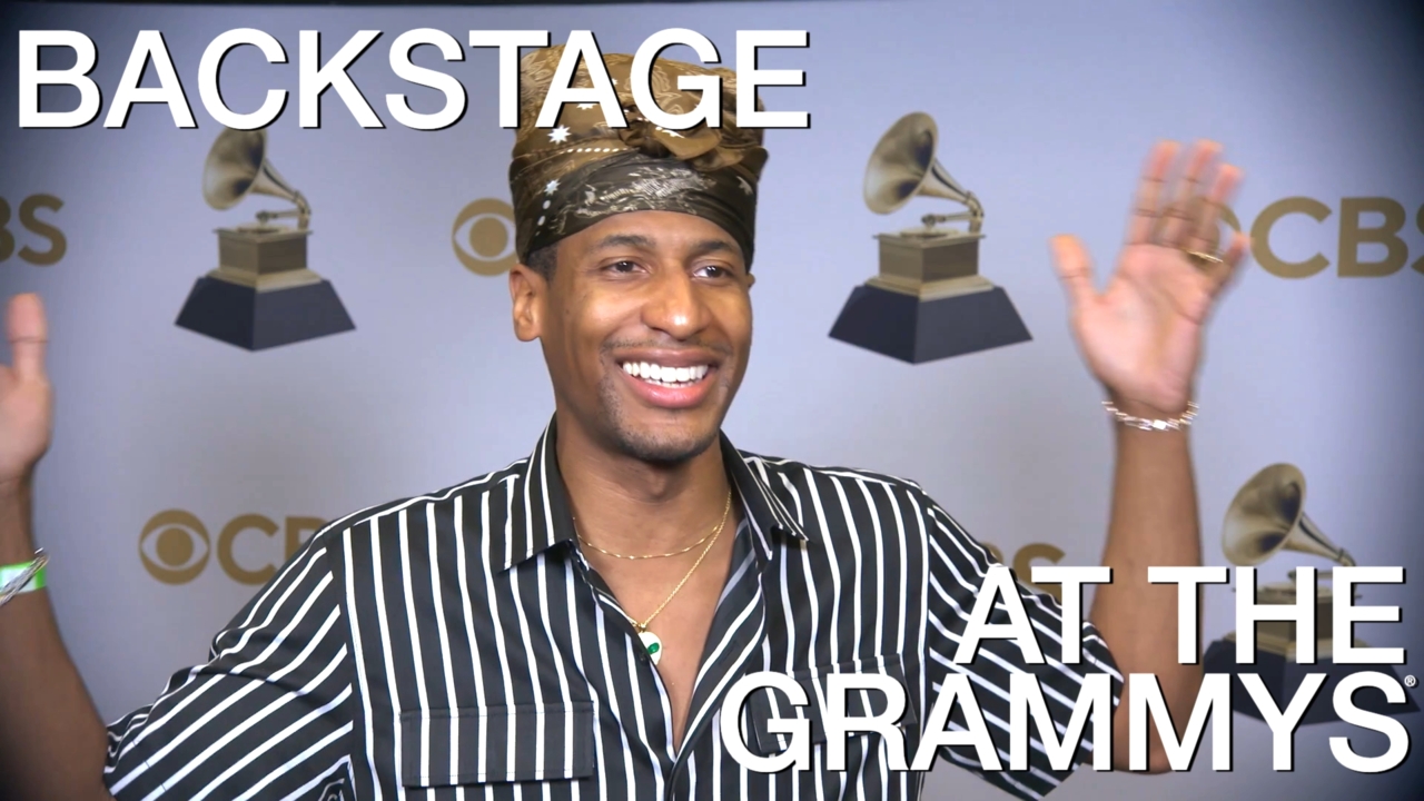 Backstage At The 2022 GRAMMYs With Jon Batiste