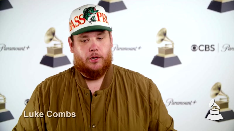 Luke Combs Backstage 2023 GRAMMYs