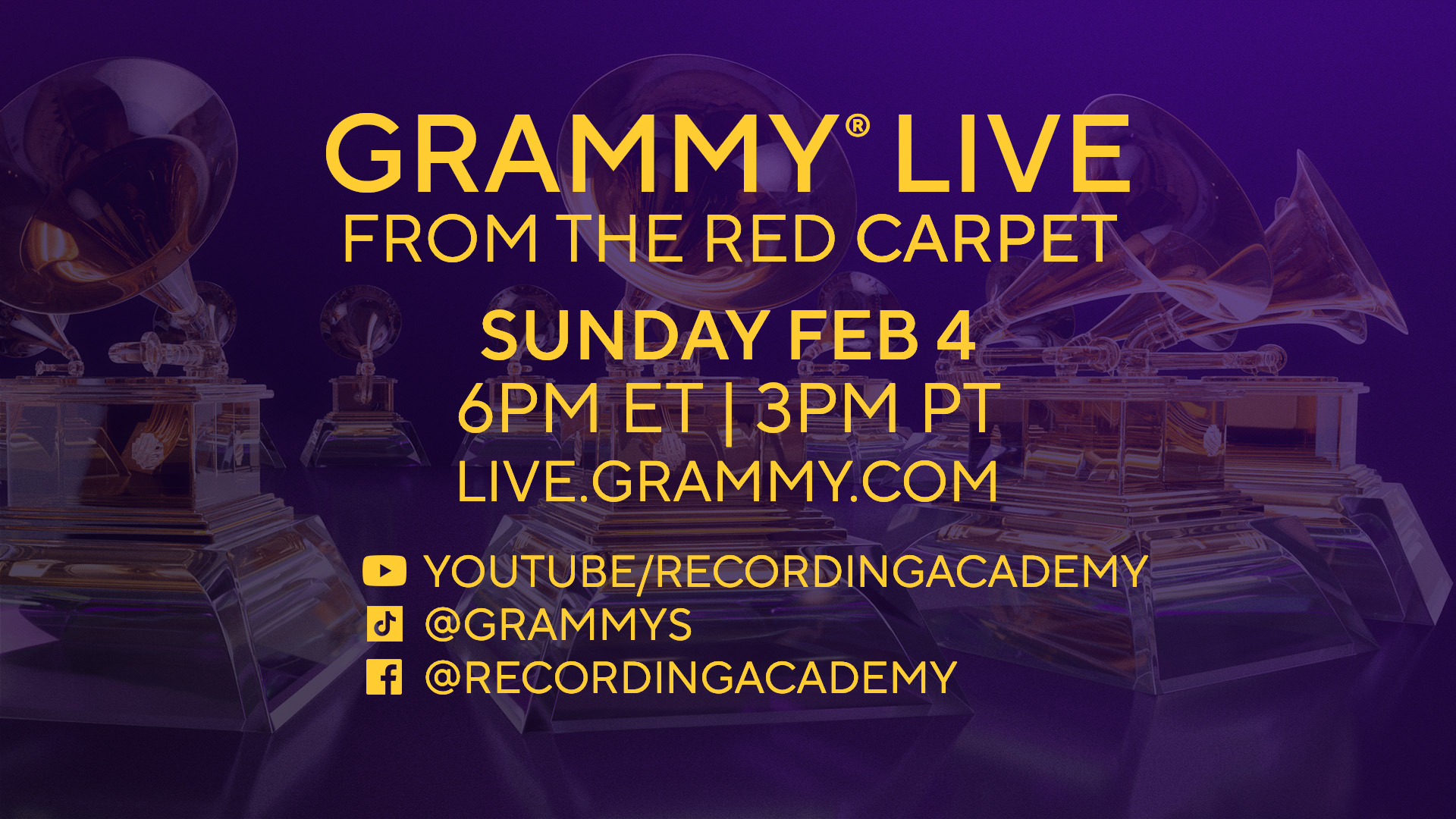 GRAMMY Live From The Red Carpet Airs Sunday Feb. 4