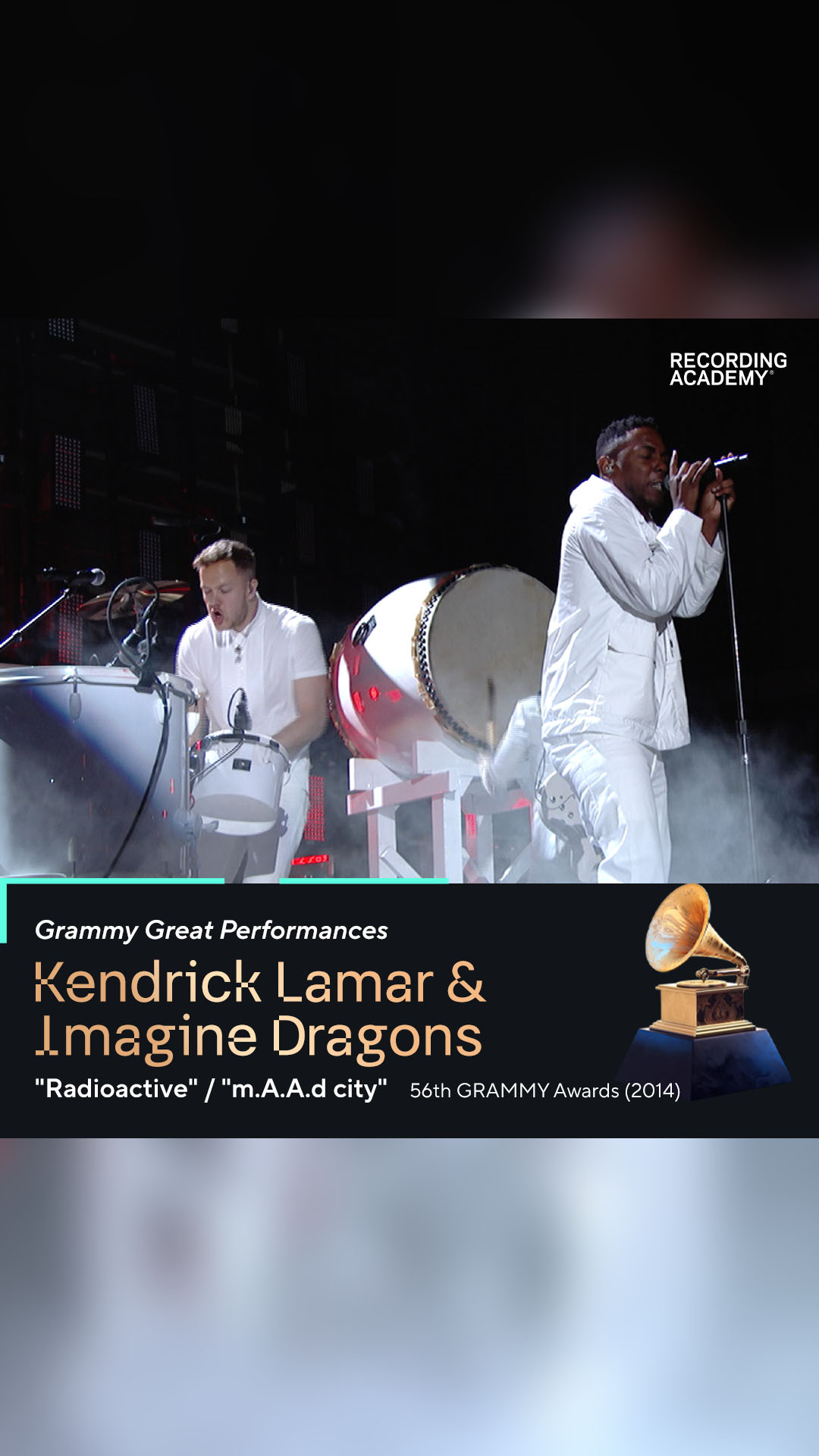 Watch Kendrick Lamar & Imagine Dragons Deliver An Explosive Mashup At The 2014 GRAMMYs | GRAMMY Great Performances