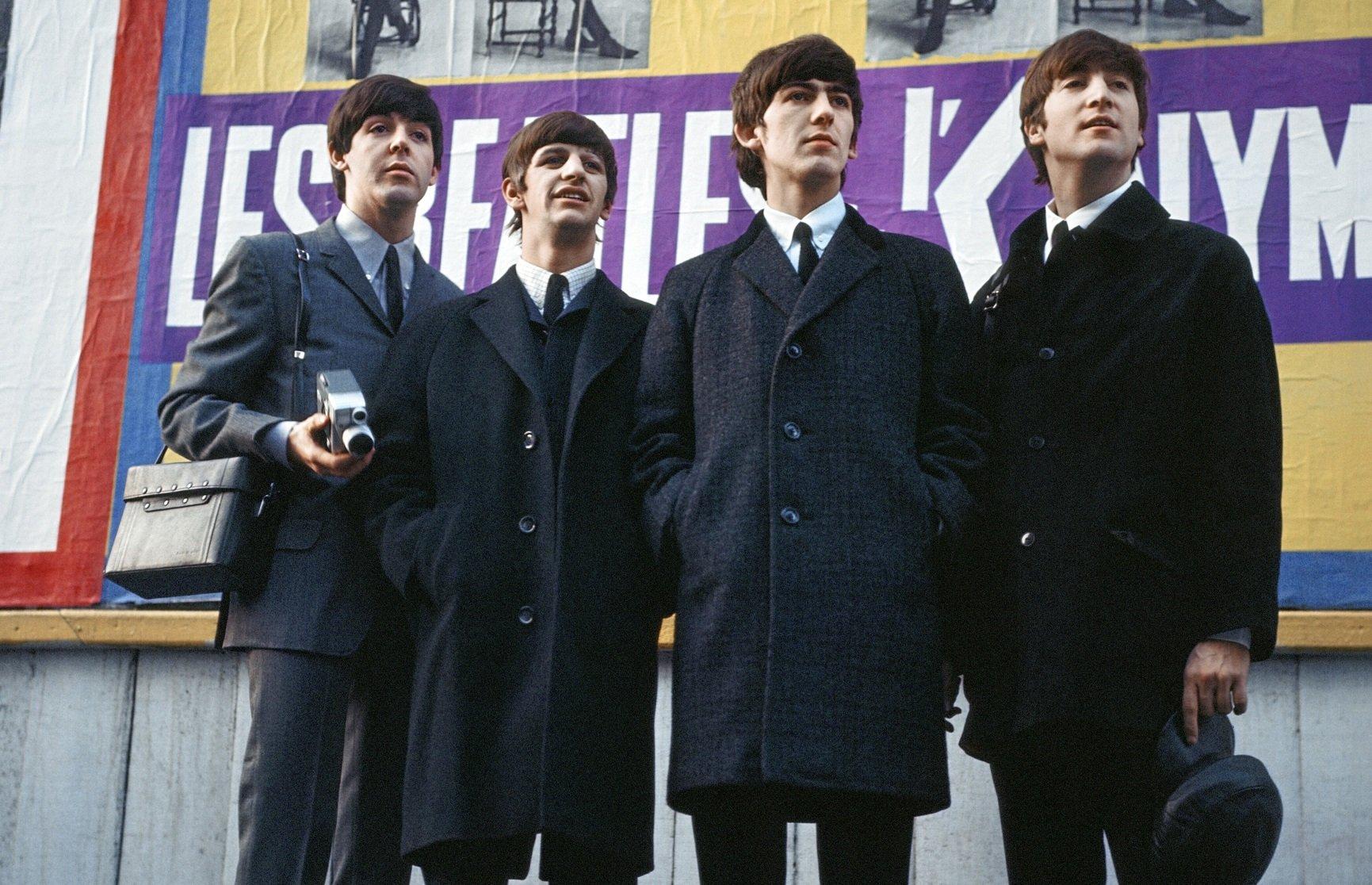 Paul McCartney, Ringo Starr, George Harrison and John Lennon. 17th January 1964